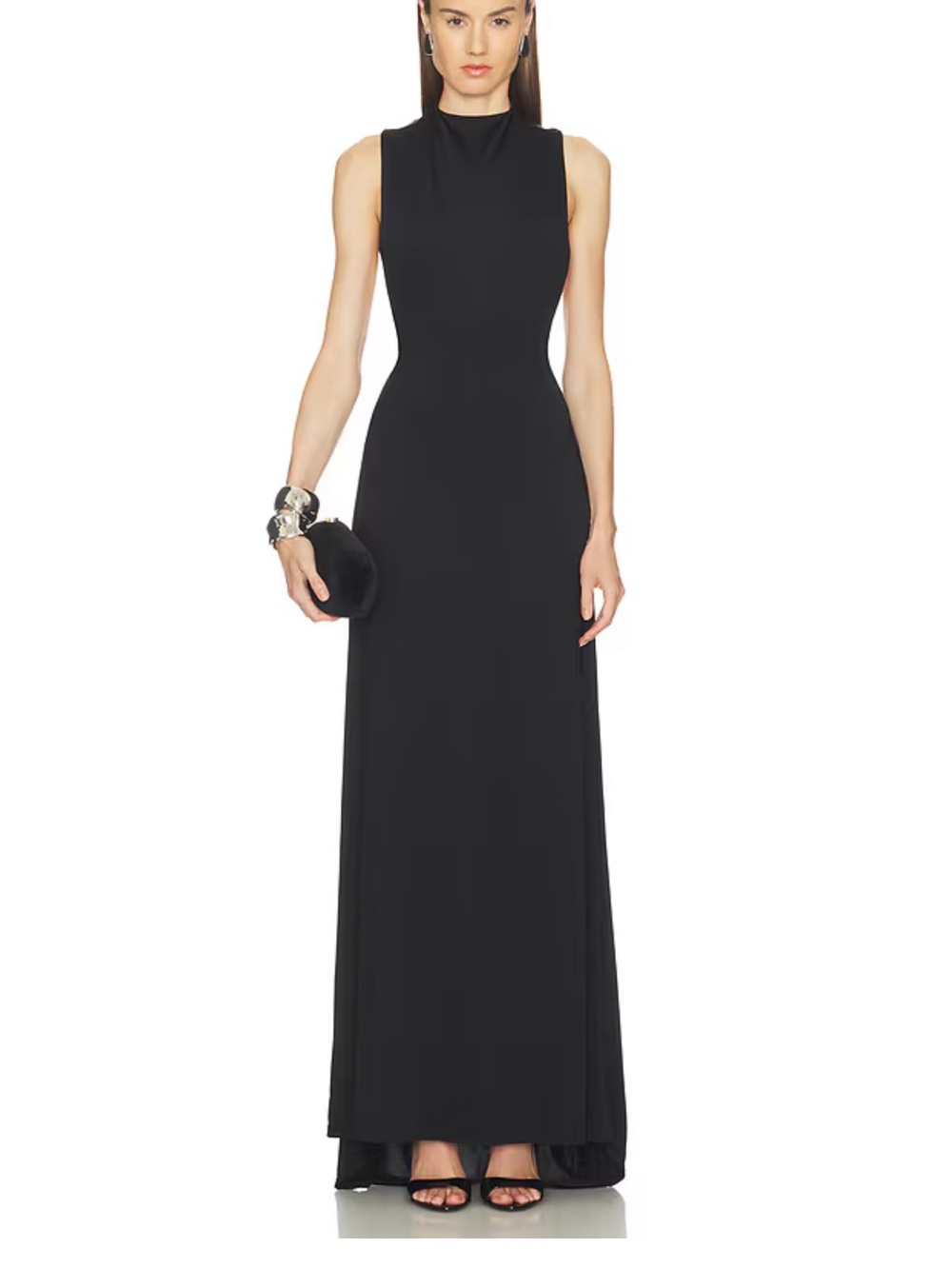 Camila Coelho Black Backless Twist Maxi Dress